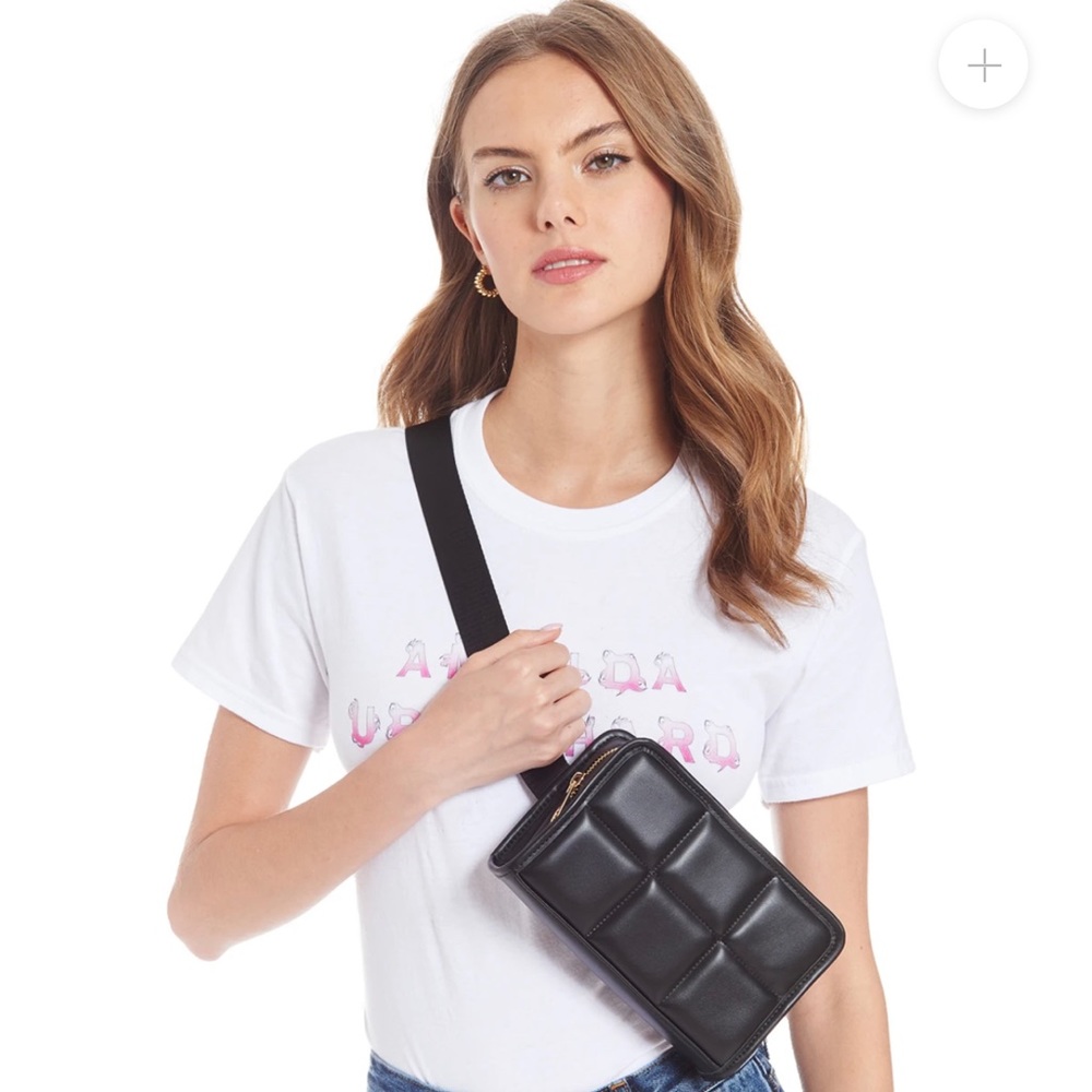 Amanda uprichard Fanny pack. Vegan leather. Black. Has buckle